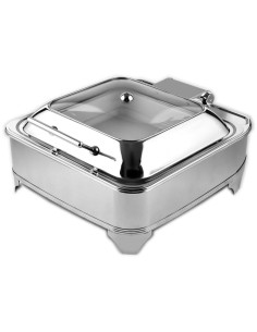 Chafing Dish Electric heating GN2/3 Glass lid Stainless steel 5.5 litres | DA-AD3202