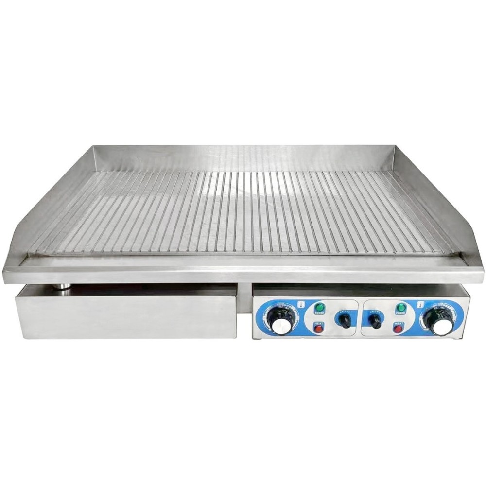 Commercial Griddle Ribbed 728x393mm 2 zones 4.4kW Electric | DA-WHEG820AR