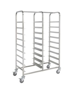 Commercial Dishwasher Basket Trolley Stainless steel 2x9 levels 1185x533x1700mm | Stalwart DA-RT5509D