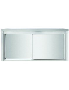 Wall cabinet Sliding doors Stainless steel Width 1000mm Depth 400mm | Stalwart VWC104D