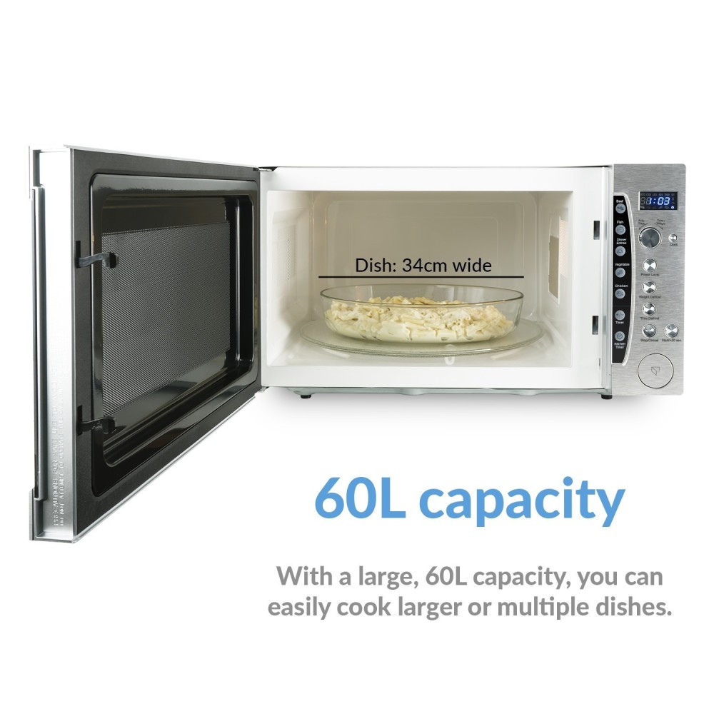 Extra Large 60 Ltr Commercial Microwave Oven 1200W with Humidity Sensor 60 Litre | Stalwart