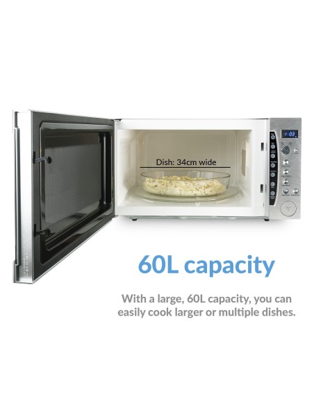 Extra Large 60 Ltr Commercial Microwave Oven 1200W with Humidity Sensor 60 Litre | Stalwart