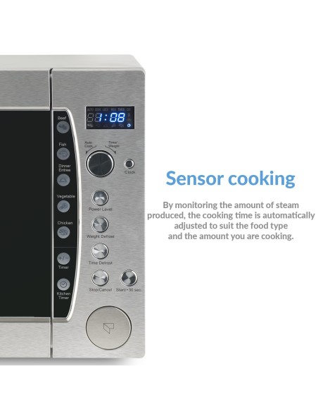 Extra Large 60 Ltr Commercial Microwave Oven 1200W with Humidity Sensor 60 Litre | Stalwart