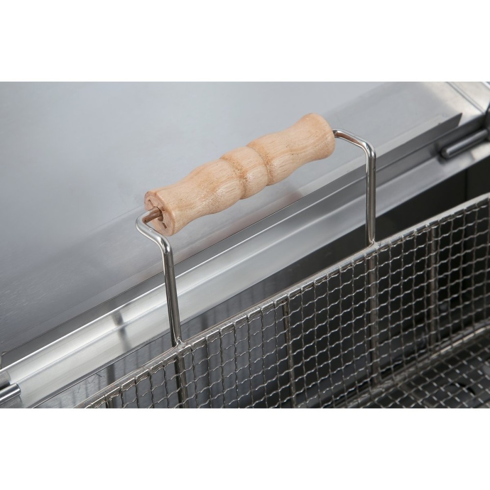 Commercial Fryer Single Tank Dual Zone Electric 26 litre 7.8kW Countertop Drainage tap | Stalwart DA-EF26L