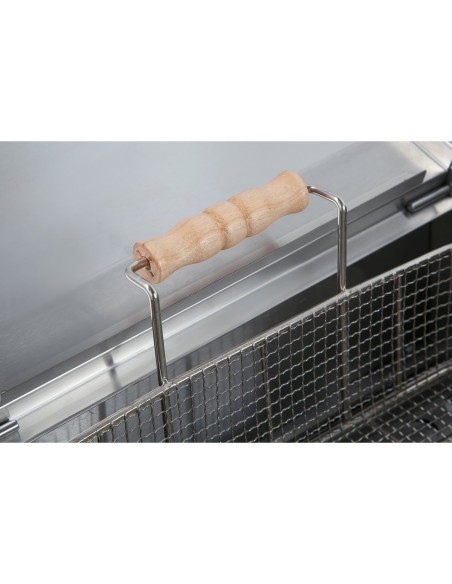 Commercial Fryer Single Tank Dual Zone Electric 26 litre 7.8kW Countertop Drainage tap | Stalwart DA-EF26L
