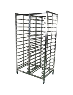 Design Rack Trolley Dual Row 2x15 Tiers for 660x460mm Sheet Pans | Stalwart DA-ERT7515X2 2