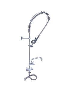 Pre Rinse Spray Unit with Swing faucet Deck mount Double inlet Height 1000mm Stainless steel | DA-EQ2801A12