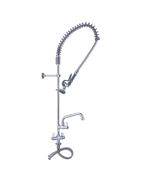Pre Rinse Spray Unit with Swing faucet Deck mount Double inlet Height 1000mm Stainless steel | DA-EQ2801A12