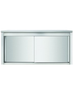 Wall cabinet Sliding doors Stainless steel Width 1200mm Depth 400mm | DA-THWSR124
