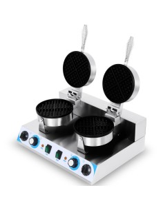 Commercial Premium Waffle maker Double Round | Stalwart DA-MARWF2