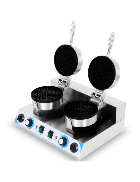 Commercial Premium Waffle maker Double Round | Stalwart DA-MARWF2