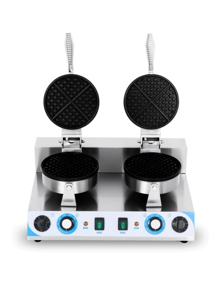 Commercial Premium Waffle maker Double Round | Stalwart DA-MARWF2
