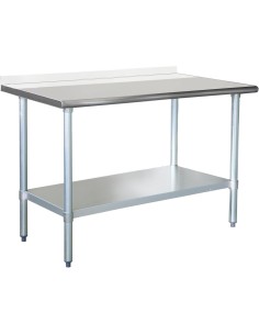 Stainless Steel Work Table Bottom Shelf & Upstand 2000x600x850mm | Stalwart DA-ETW20060B