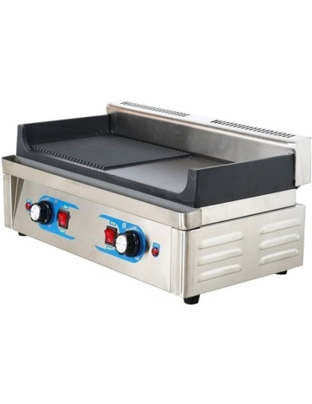 Professional Grill Electric 1 zone 2.3kW Smooth/Ribbed Cast iron top | Stalwart DA-GP5530EGW