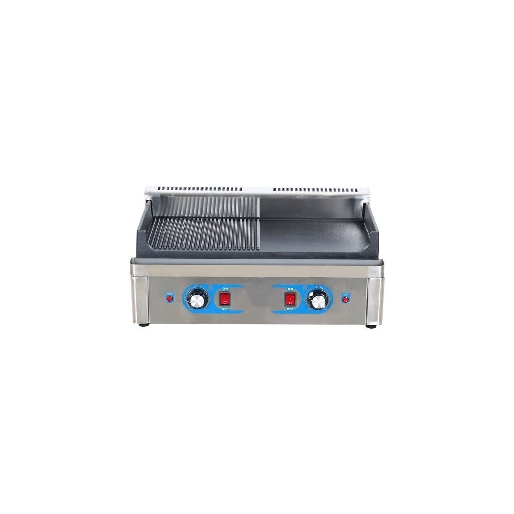 Professional Grill Electric 1 zone 2.3kW Smooth/Ribbed Cast iron top | Stalwart DA-GP5530EGW