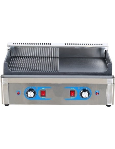 Professional Grill Electric 1 zone 2.3kW Smooth/Ribbed Cast iron top | Stalwart DA-GP5530EGW