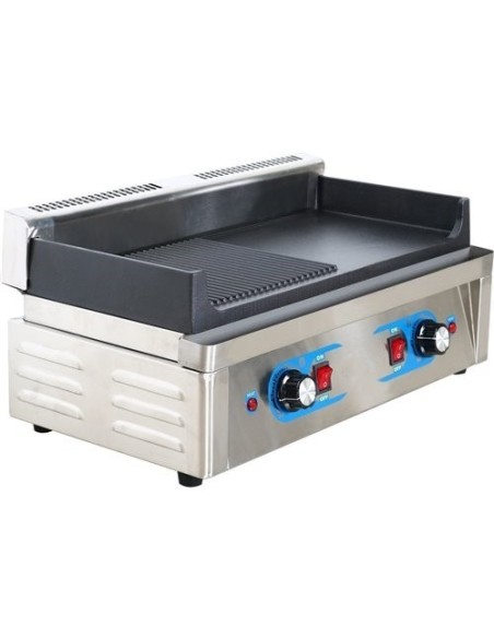 Professional Grill Electric 1 zone 2.3kW Smooth/Ribbed Cast iron top | Stalwart DA-GP5530EGW