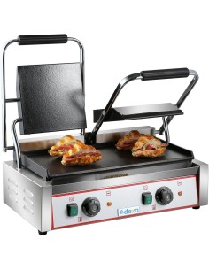 Heavy Duty Twin Panini Contact grill Smooth 3.6kW Dual Zone | Stalwart DA-HEG813B 2