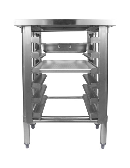Commercial Equipment Stand with 6 Tier Tray Rack GN1/1 Marine Edges 1200x700x600mm | Stalwart DA-WHMTR70120