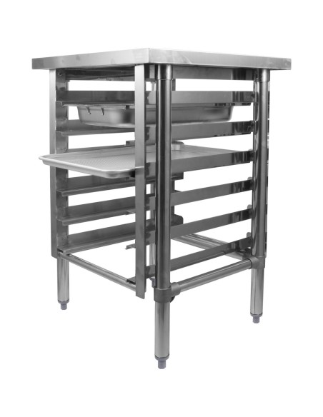 Commercial Equipment Stand with 6 Tier Tray Rack GN1/1 Marine Edges 1200x700x600mm | Stalwart DA-WHMTR70120