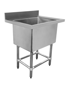 Commercial Pot Wash Sink Stainless steel 1 bowl 770x600x900mm Round legs | Stalwart DA-YSA16077201