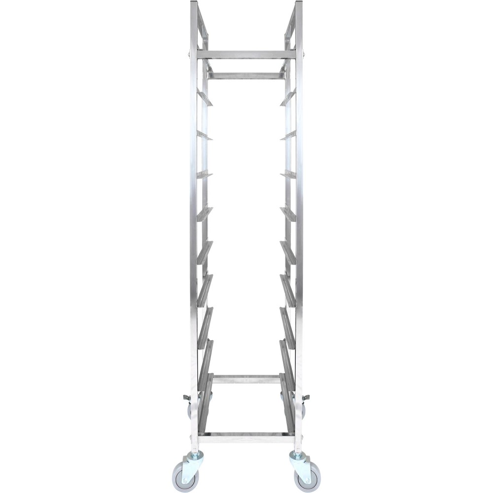 10 tier Rack/Tray/Pan Trolley for width 310-350mm Covered sides Stainless Steel  | Stalwart DA-PT10P