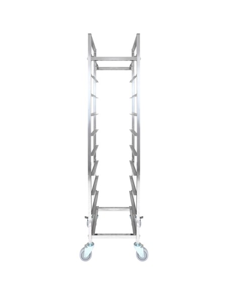 10 tier Rack/Tray/Pan Trolley for width 310-350mm Covered sides Stainless Steel  | Stalwart DA-PT10P