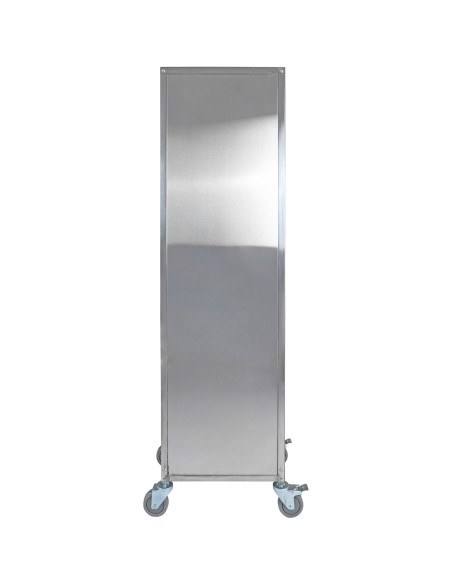 10 tier Rack/Tray/Pan Trolley for width 310-350mm Covered sides Stainless Steel  | Stalwart DA-PT10P