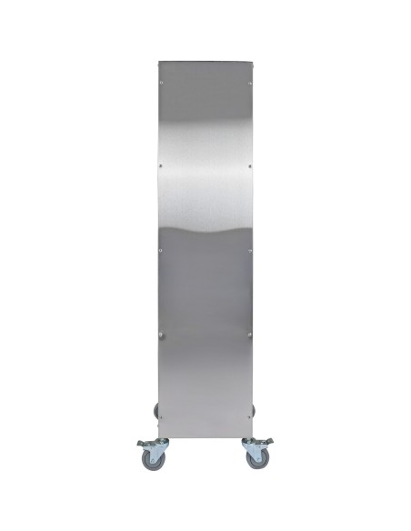 10 tier Rack/Tray/Pan Trolley for width 310-350mm Covered sides Stainless Steel  | Stalwart DA-PT10P
