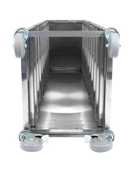 10 tier Rack/Tray/Pan Trolley for width 310-350mm Covered sides Stainless Steel  | Stalwart DA-PT10P