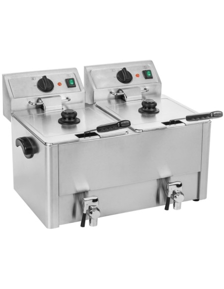 Commercial Deep fat Fryer 8+8 litres 6.5kW Countertop | DA-HDF88