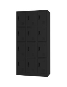 Commercial Black 12 Door Locker 900x400x1800mm | Stalwart DA-LOCKER12TWBLACK