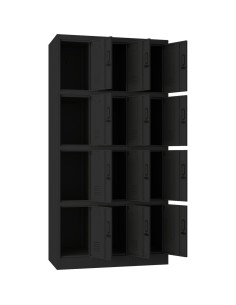 Commercial Black 12 Door Locker 900x400x1800mm | Stalwart DA-LOCKER12TWBLACK 2