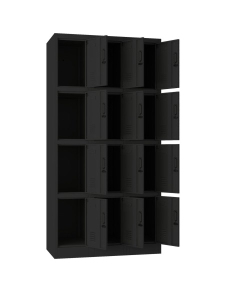 Commercial Black 12 Door Locker 900x400x1800mm | Stalwart DA-LOCKER12TWBLACK