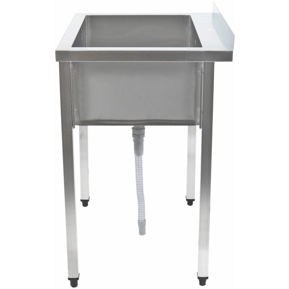 Commercial Pot Wash Sink Stainless steel 1 bowl Splashback 800x700x900mm Square legs | Stalwart DA-PSA8070