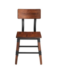 2pcs Rustic Style Dining Chair Antique Walnut | Stalwart DA-GSW0236 2