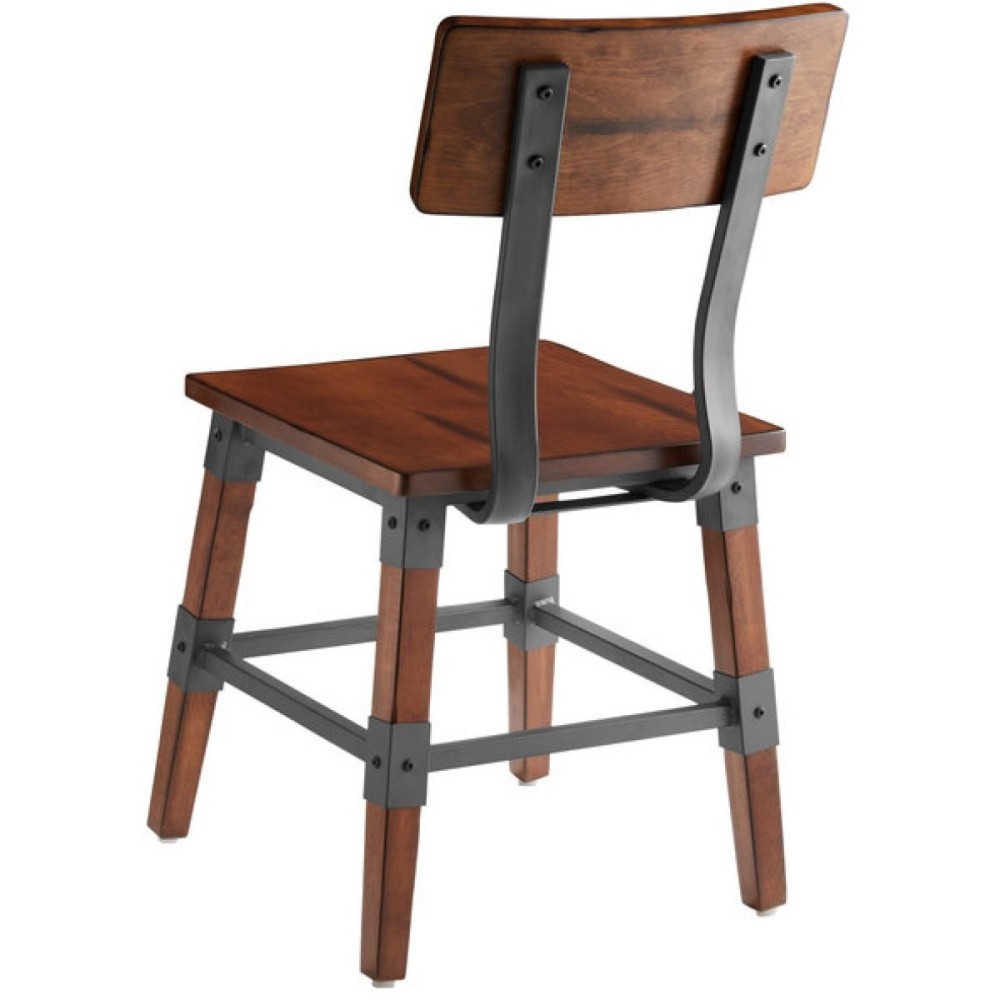 2pcs Rustic Style Dining Chair Antique Walnut | Stalwart DA-GSW0236