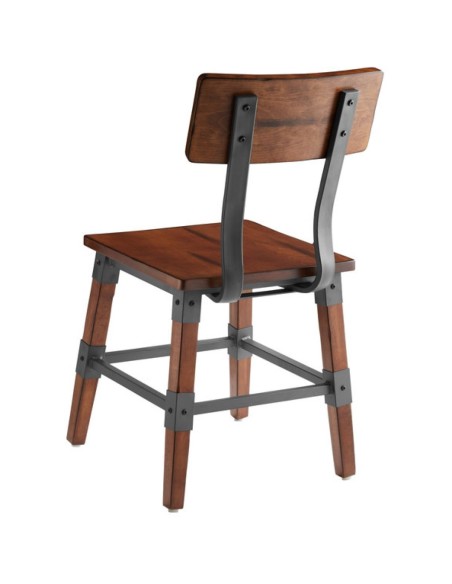 2pcs Rustic Style Dining Chair Antique Walnut | Stalwart DA-GSW0236