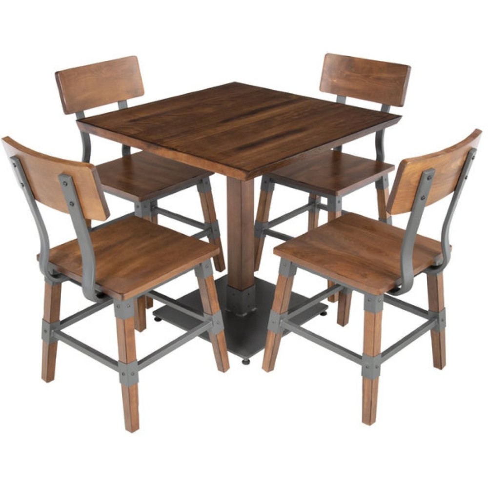 2pcs Rustic Style Dining Chair Antique Walnut | Stalwart DA-GSW0236