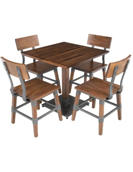 2pcs Rustic Style Dining Chair Antique Walnut | Stalwart DA-GSW0236