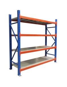 Long Span Warehouse Racking 2000x600x2000mm 4 Shelves | Stalwart DA-FUJI410