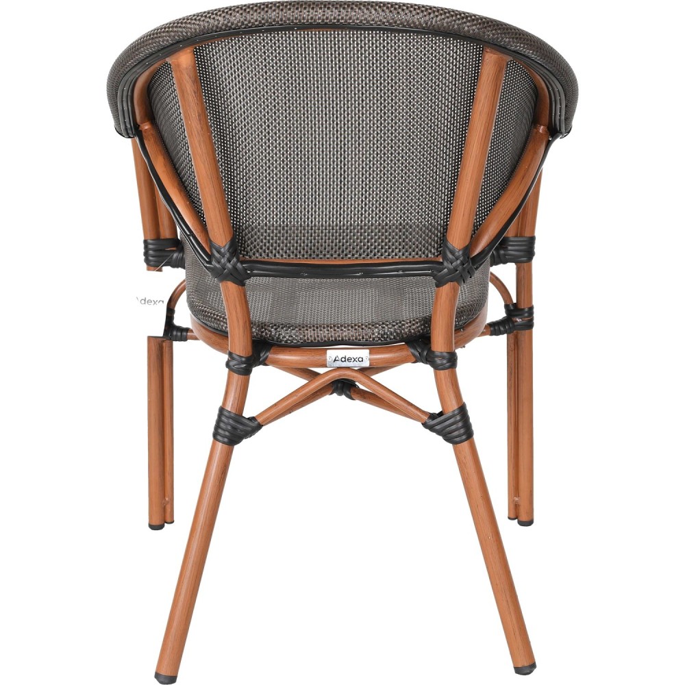 Bistro Teslin Chair Double Tube Aluminium Wood finish| Stalwart DA-ZF3022CWOOD