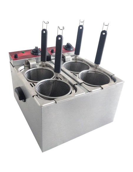 Commercial Pasta boiler Electric 4 baskets 3kW Table top | Stalwart DA-PC2G
