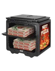 Front Loaded Pizza Box Transporter with label area | DA-EPPMBP