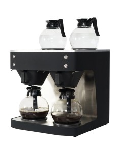 Commercial Twin Filter Coffee maker Manual fill 4 glass jugs 4 hotplates | DA-DRB686P