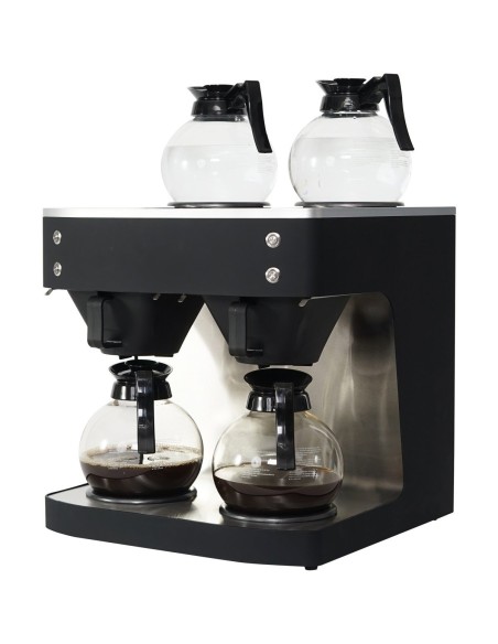 Commercial Twin Filter Coffee maker Manual fill 4 glass jugs 4 hotplates | DA-DRB686P