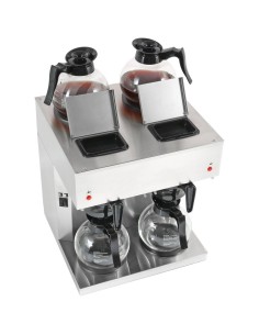 Commercial Twin Filter Coffee maker Manual fill 2 glass jugs 4 hotplates | Stalwart DA-RB286X2 2
