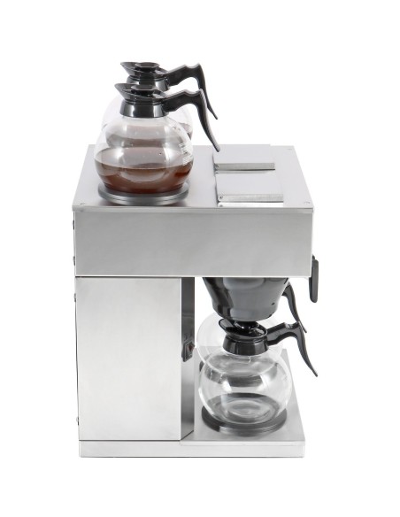 Commercial Twin Filter Coffee maker Manual fill 2 glass jugs 4 hotplates | Stalwart DA-RB286X2