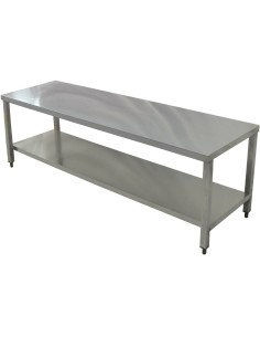 Professional Work table Stainless steel Bottom shelf 2000x600x900mm | Stalwart DA-THATS206