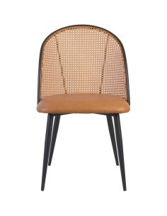 4pcs Bistro Rattan Chair with Black Vinyl Seat Round Back | Stalwart DA- GSM1023BLACK 2